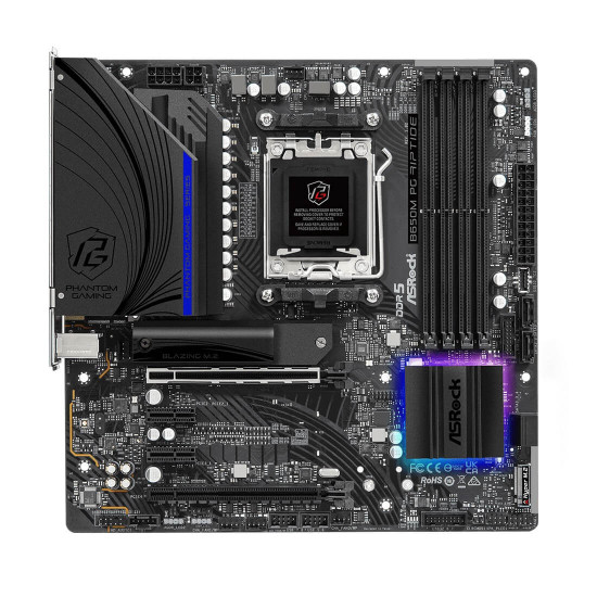 Дънна платка ASRock B650M PG Riptide, mATX, AM5, 4x DDR5, 2x PCIe 4.0 x16