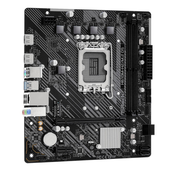 Дънна платка ASRock H610M-H2/M.2, mATX, Socket LGA1700, 2x DDR5, 1x PCIe 4.0 x16