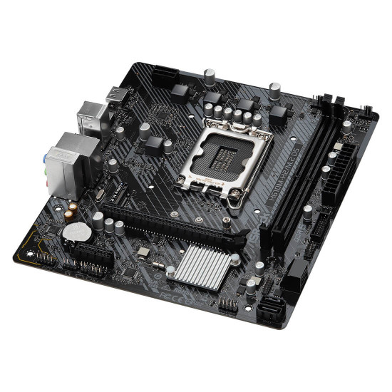 Дънна платка ASRock H610M-H2/M.2, mATX, Socket LGA1700, 2x DDR5, 1x PCIe 4.0 x16