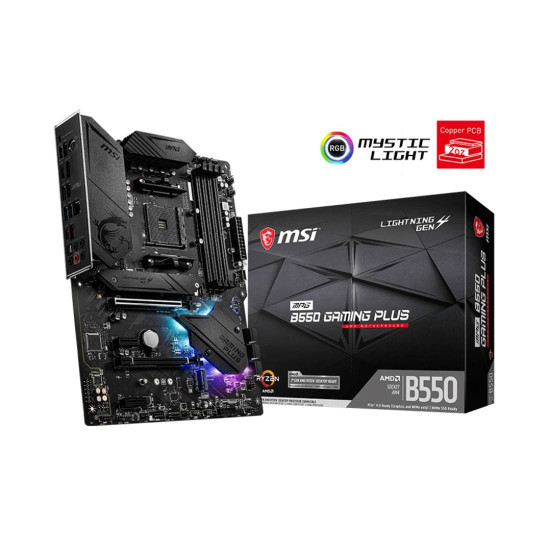 Дънна платка MSI B550 GAMING, ATX, AM4, 4 x DDR4, DisplayPort, Gigabit LAN