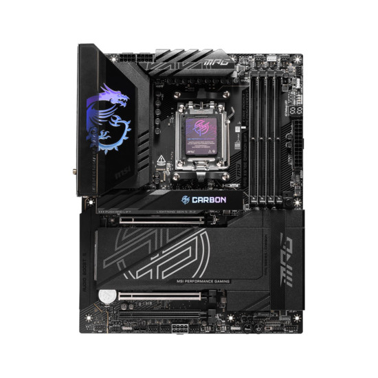 Дънна платка MSI MPG X870E CARBON WIFI, ATX, Socket AM5, 4x DDR5, 3x PCIe 3.0 x16