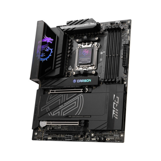 Дънна платка MSI MPG X870E CARBON WIFI, ATX, Socket AM5, 4x DDR5, 3x PCIe 3.0 x16