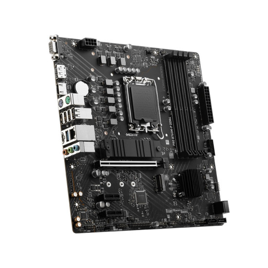 Дънна платка MSI PRO B760M-P DDR4, mATX, Socket 1700, Dual Channel DDR4, 1x PCIe x16