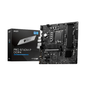 Дънна платка MSI PRO B760M-P DDR4, mATX, Socket 1700, Dual Channel DDR4, 1x PCIe x16