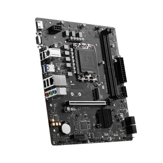 Дънна платка MSI PRO H610M-E DDR4, Micro-ATX, Socket 1700, Dual Channel DDR4, 1x PCIe x16