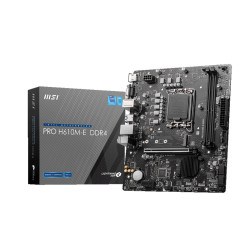 Дънна платка MSI PRO H610M-E DDR4, Micro-ATX, Socket 1700, Dual Channel DDR4, 1x PCIe x16