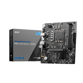 Дънна платка MSI PRO H610M-E DDR4, Micro-ATX, Socket 1700, Dual Channel DDR4, 1x PCIe x16