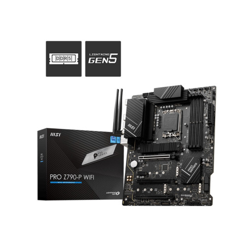 Дънна платка MSI PRO Z790-P WIFI, Socket 1700, Dual Channel DDR5, 3x PCIe x16