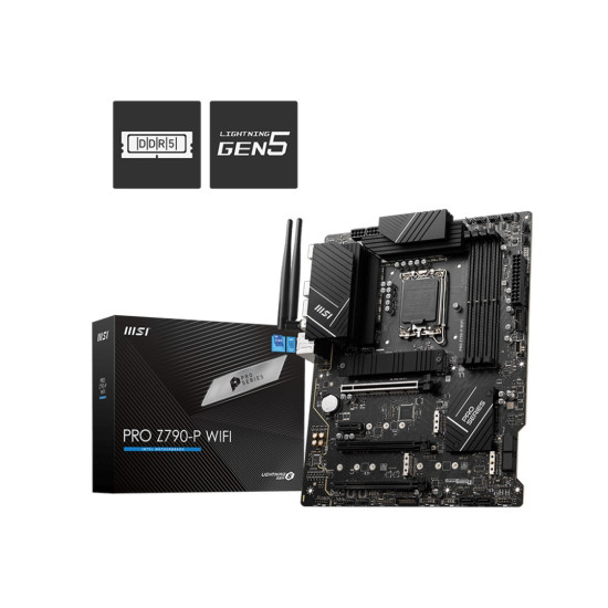 Дънна платка MSI PRO Z790-P WIFI, Socket 1700, Dual Channel DDR5, 3x PCIe x16