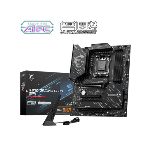 Дънна платка MSI X870 GAMING PLUS, ATX, Socket AM5, AMD Ryzen 9000, Dual Channel DDR5, 4x PCIe x16
