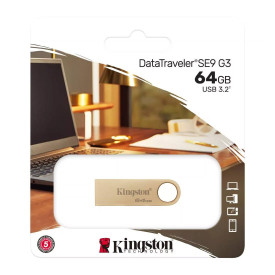 Флаш памет Kingston DataTraveler SE9 G3, 64GB, 220MB/s, USB 3.2 Gen 1, Metal