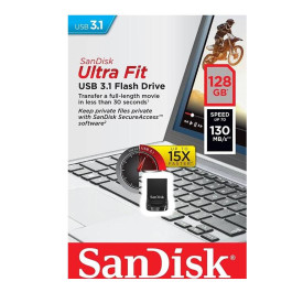 Флаш памет SanDisk, Ultra Fit, 128GB, USB 3.1