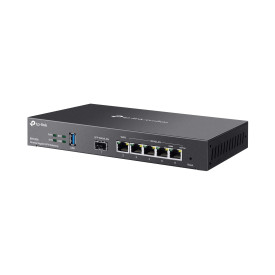 Гейтуей TP-Link ER7206 Omada Gigabit Multi-WAN VPN, 1 x Gigabit SFP WAN, 1 x Gigabit RJ45 WAN, 2 x Gigabit WAN/LAN RJ45, 2 x Gigabit RJ45 LAN, 100 IPsec VPN тунела, 50 PPTP/L2TP VPN тунела, 50 OpenVPN тунела
