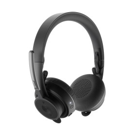 Комплект безжични слушалки Logitech Zone + Уеб камера Logitech C925e, Bluetooth/USB, Full HD 1080p, UC/Teams сертифицирани, Graphite