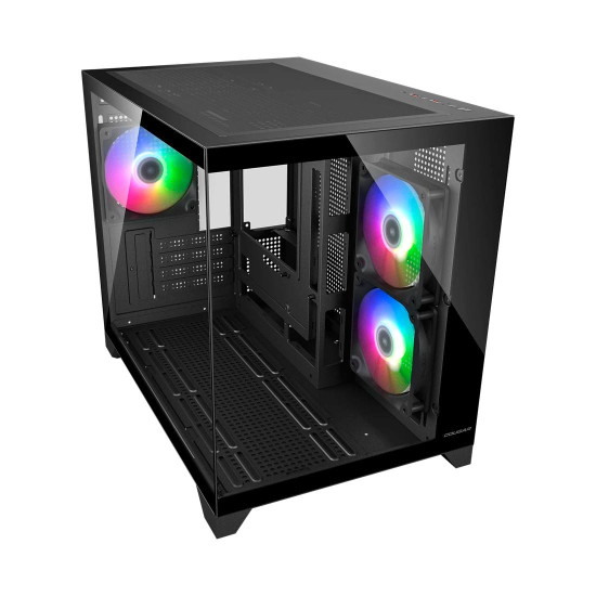 Кутия за компютър COUGAR FV150 Mini RGB, Mid Tower, Black