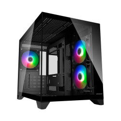 Кутия за компютър COUGAR FV150 Mini RGB, Mid Tower, Black