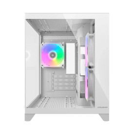 Кутия за компютър COUGAR FV150 Mini RGB, Mid Tower, White
