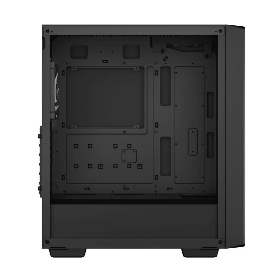 Кутия за компютър DeepCool CC560 V2, Mid Tower, 1 x USB 3.0, 1 x USB 2.0, 1 x Audio, 4 предварително инсталирани 120 mm LED вентилатора