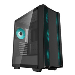 Кутия за компютър DeepCool CC560 V2, Mid Tower, 1 x USB 3.0, 1 x USB 2.0, 1 x Audio, 4 предварително инсталирани 120 mm LED вентилатора