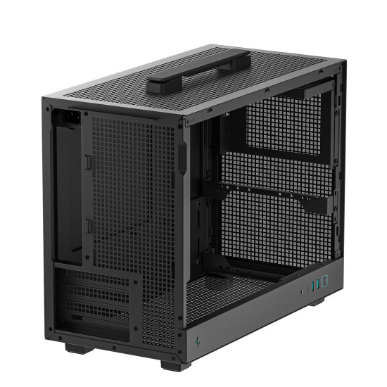 Кутия за компютър DeepCool CH160 PLUS, Mini Tower, 2 x USB 3.0, 1 x USB Type-C Gen 2, 1 x Audio/Mic, Black