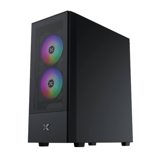 Кутия за компютър Hero II Air 3F Black EN41655, ATX/M-ATX/MINI ITX, USB3.0 x1, USB2.0 x2, HD AUDIO, Front Meshed Grill & Left TG, 3PCS Z20F Fixed LED Fan