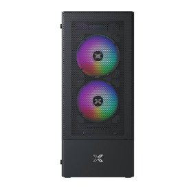 Кутия за компютър Hero II Air 3F Black EN41655, ATX/M-ATX/MINI ITX, USB3.0 x1, USB2.0 x2, HD AUDIO, Front Meshed Grill & Left TG, 3PCS Z20F Fixed LED Fan