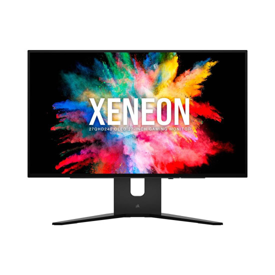 Монитор Corsair XENEON 27QHD240 OLED, 27 инча, QHD 2560x1440, OLED, 240Hz, 0.03ms, 100% sRGB, HDR до 1000 нита, Adaptive Sync, Flicker-Free, Anti-Glare, Low Blue Light