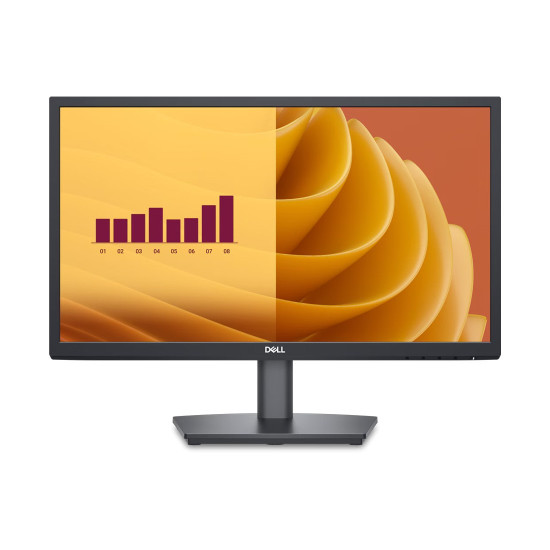 Монитор Dell E2225HS, FHD 1920x1080, 21.5 инча, VA панел, 75Hz, 5ms, HDMI, DisplayPort, VGA, Speakers