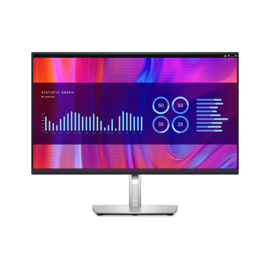 Монитор Dell P2723DE, 27 инча, QHD 2560 x 1440, 60Hz, 5ms, 1xHDMI, 2xDP, USB-C, RJ45, USB