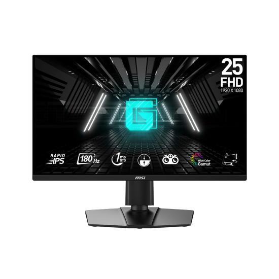 Монитор MSI G255PF E2, 24.5 инча, Rapid IPS, 1920x1080, 180Hz, 1ms GTG, AMD FreeSync, Speakers
