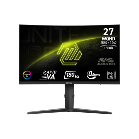 Монитор MSI MAG 275CQRF QD E2, 27 инча, Curved Rapid VA, 2560x1440, 180Hz, 0.5ms GTG, Quantum Dot, HDR, AMD FreeSync