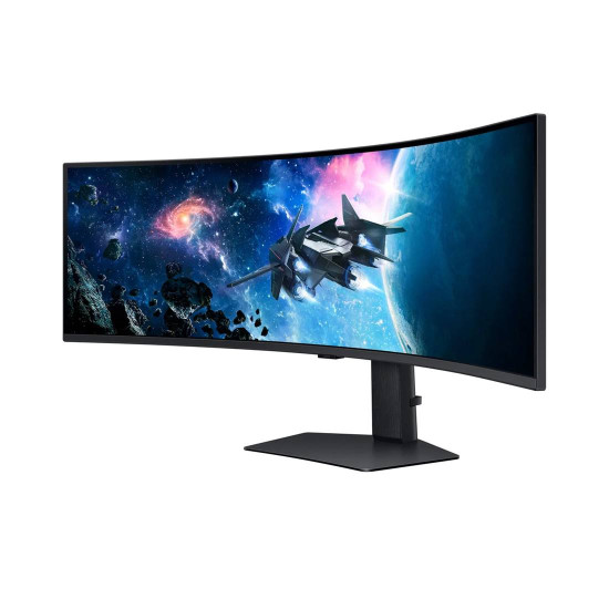Монитор Samsung Odyssey G95C, 49 инча, извит, VA, Dual QHD, 240Hz, 1ms, AMD FreeSync Premium Pro, 2x HDMI 2.1, DisplayPort 1.4, USB 3.0