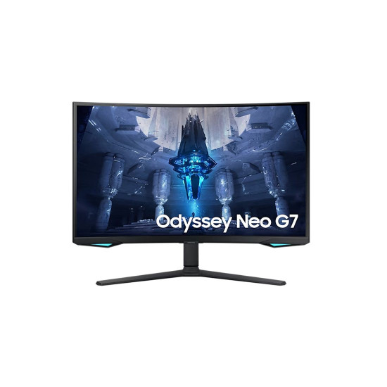Монитор Samsung Odyssey Neo G7 G75NB, 32 инча, 4K UHD, 165Hz, 1ms, извит, Quantum Mini-LED, HDR2000, AMD FreeSync Premium Pro