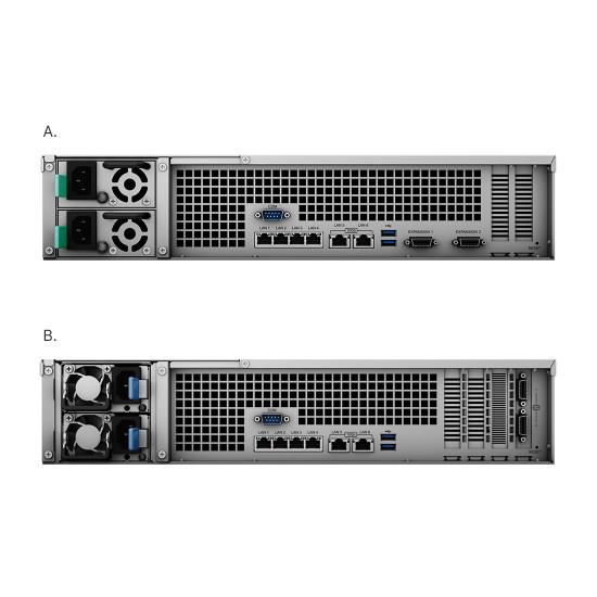 NAS устройство Synology RackStation RS3621xs+, 12-bay, Intel Xeon D-1541, 8GB DDR4 RAM, 4x RJ-45 1GbE LAN, 2x RJ-45 10GbE LAN, 2x USB 3.2