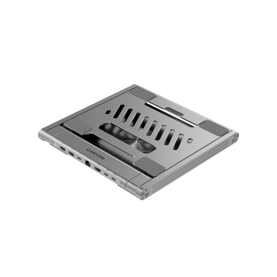 Поставка за лаптоп CANYON CNS-SDS2 + USB хъб USB-C,HDMI, USB, RJ45, Power Delivery
