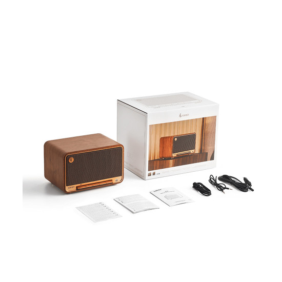 Преносима тонколона EDIFIER D32, 60W RMS, Bluetooth 5.3, LDAC, Wi-Fi AirPlay 2, AUX, USB, батерия 5200mAh, Brown