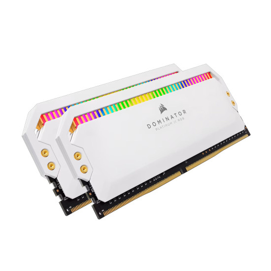 RAM памет Corsair Dominator Platinum RGB, 16GB (2x8GB) DDR4, 3200MT/s, CL16, White, AMD Optimized, Kit of 2