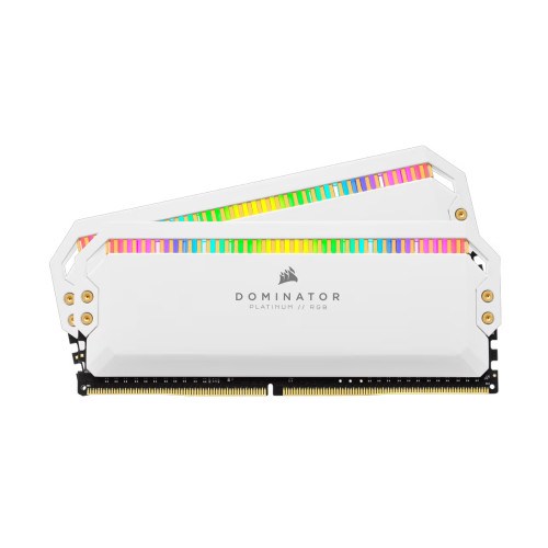 RAM памет Corsair Dominator Platinum RGB, 16GB (2x8GB) DDR4, 3200MT/s, CL16, White, AMD Optimized, Kit of 2