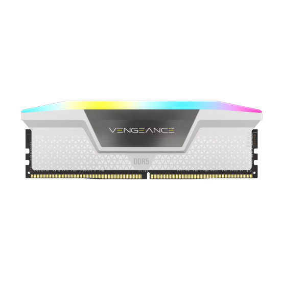 RAM памет Corsair Vengeance RGB, 32GB (2x16GB) DDR5, 6000MT/s, CL36-36, White, Kit of 2