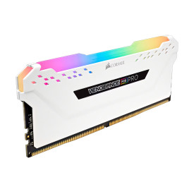 RAM памет Corsair Vengeance RGB PRO, 16GB (2x8GB) DDR4, 3600MT/s, CL18, White, Kit of 2