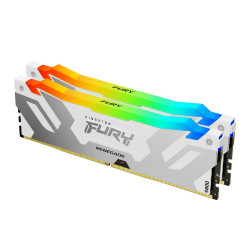 RAM памет Kingston FURY Renegade RGB White XMP 32GB (2x16GB), 6000MT/s, DDR5, CL32, DIMM, Kit of 2