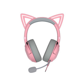 Слушалки Razer Kraken Kitty V2, RGB Lighting, HyperClear Cardioid Microphone, Stream Reactive Lighting, USB, Pink