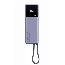 Външна батерия Xiaomi, 10000 mAh, 165 W, вграден кабел, GL