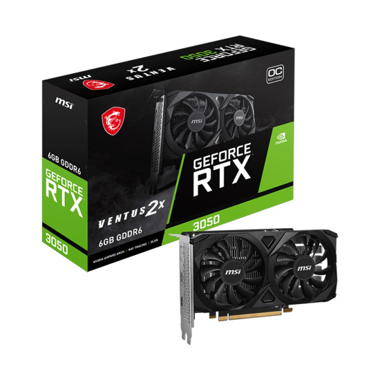 Видеокарта MSI GeForce RTX3050 VENTUS 2X E, 6GB OC