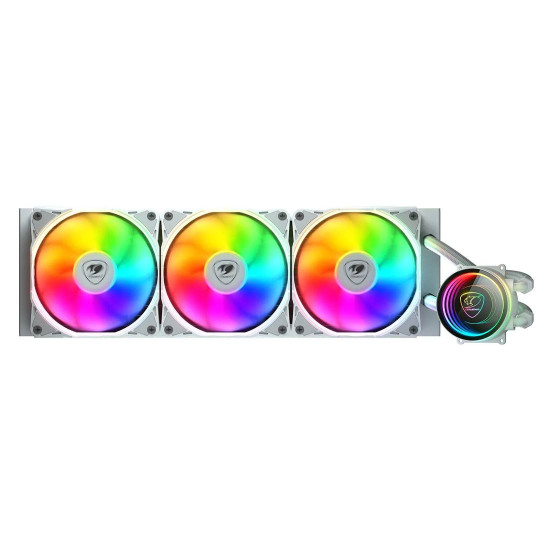 Водно охлаждане Cougar Poseidon Elite ARGB 360, 360 mm, ARGB, 3x 120 mm, White
