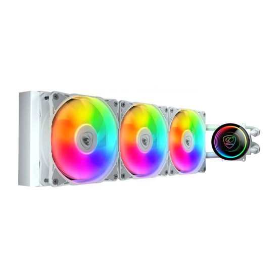 Водно охлаждане Cougar Poseidon Elite ARGB 360, 360 mm, ARGB, 3x 120 mm, White