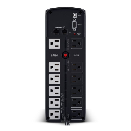 UPS устройство CyberPower CP1350EPFCLCD, Line-Interactive, AVR, 1350VA/810W, LCD дисплей, 6 x Schuko, Слот за SNMP карта