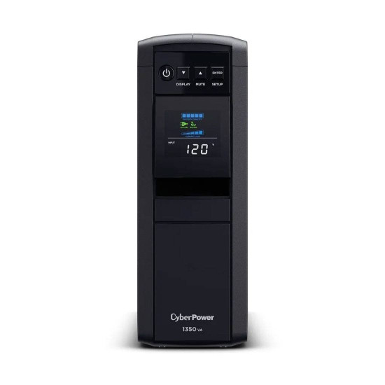 UPS устройство CyberPower CP1350EPFCLCD, Line-Interactive, AVR, 1350VA/810W, LCD дисплей, 6 x Schuko, Слот за SNMP карта
