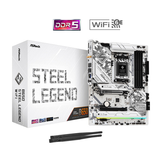 Дънна платка ASRock B650 Steel Legend, AM5, 4x DDR5, 1x PCIe 5.0 x16