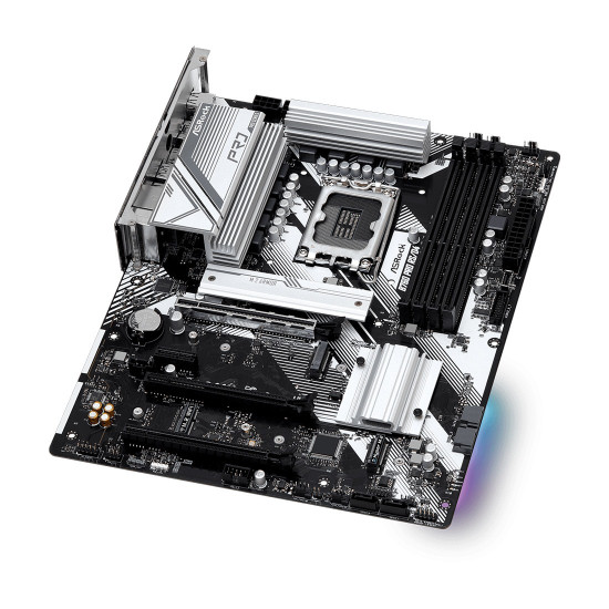 Дънна платка ASRock B760 Pro RS, ATX, Socket LGA1700, 4x DDR4, 2x PCIe 4.0 x16
